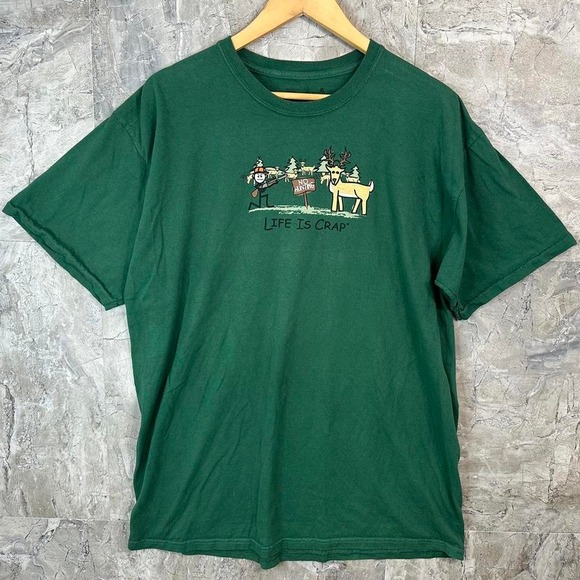 Other - Life Is Crap‎ Hunting Deer Comedy Tee Shirt Mens Size XL